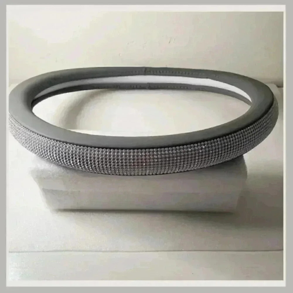 Gray Bling Steering Wheel Cover - Picture 5 of 9